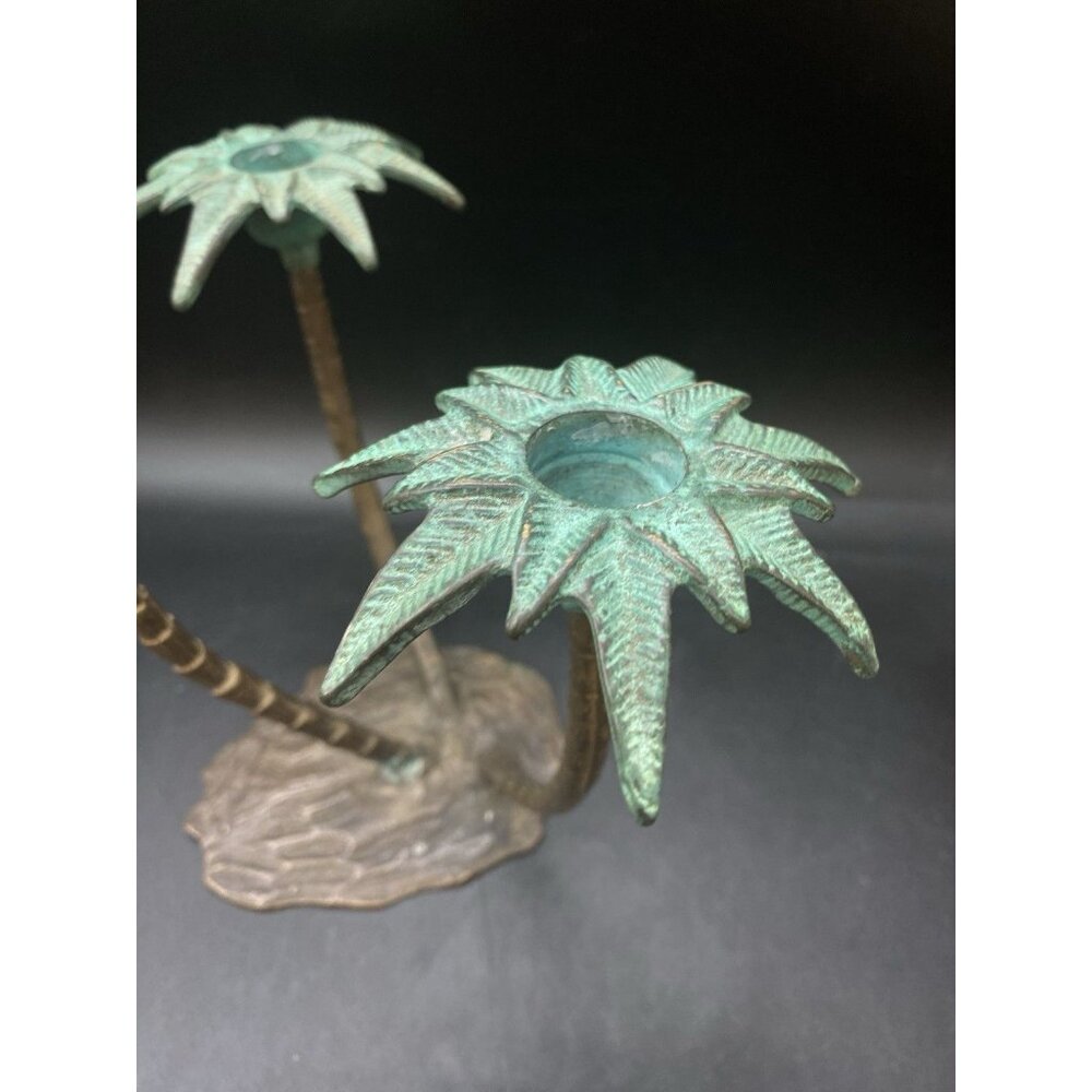 SPI Palm Tree Metal Wall Taper Candle Holders Holds 3 Candles 11 3/4” - Picture 6 of 12